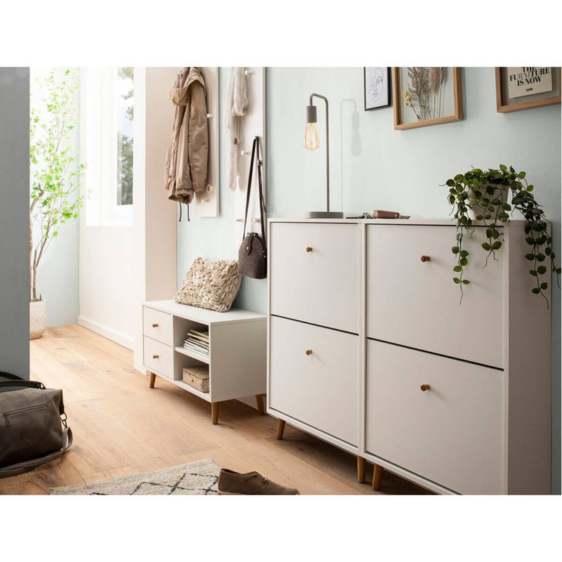 Schildmeyer Schuhkipper Bjarne mit 2 Klappen in Mattweiß, B/H/T: 59,8 x 92,2 x 19,55 cm - Bild 2