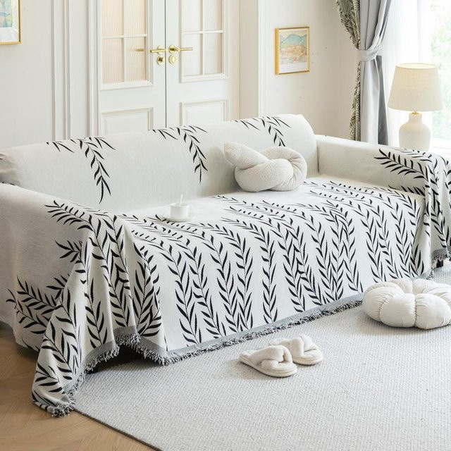 Super Six Chenille Sofabezug mit floralem Design, B/B: 180 x 130 cm - Bild 1