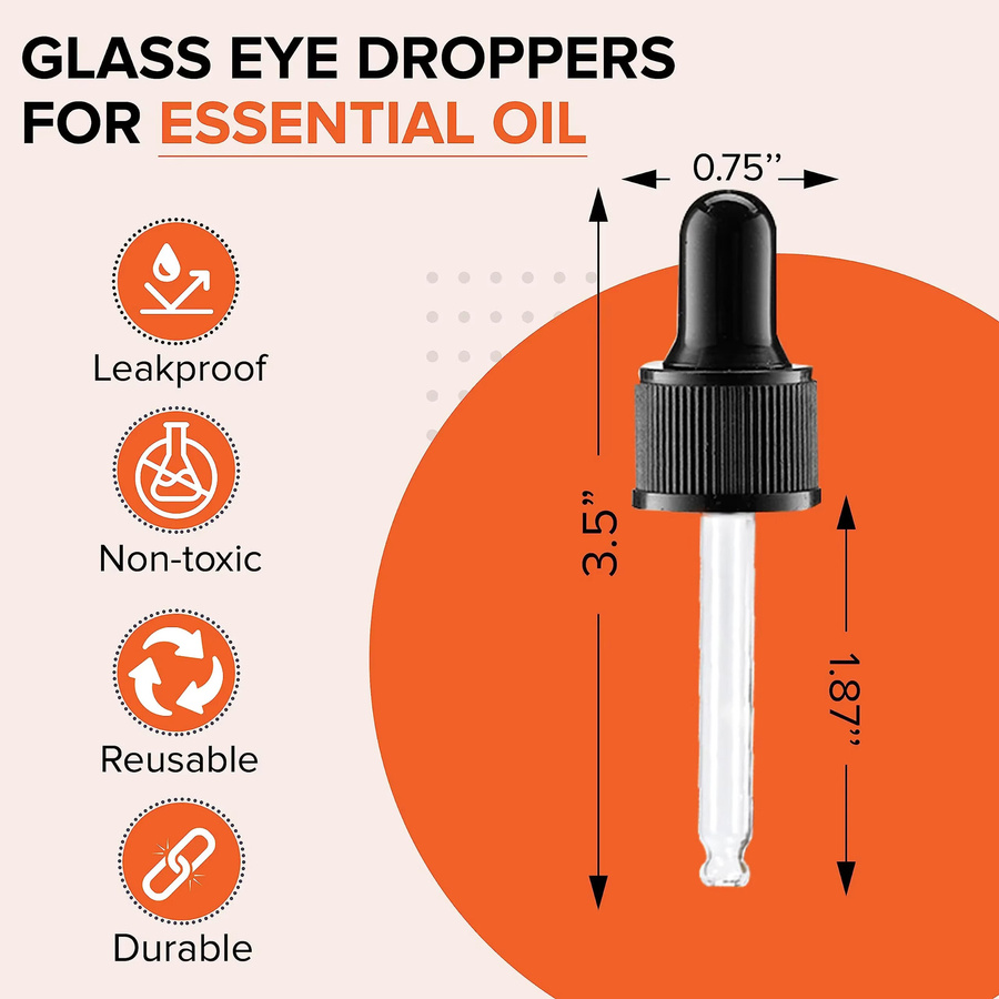 vvocci Glas-Tropfflaschen für ätherische Öle, 8er-Pack, 30 ml - Bild 2