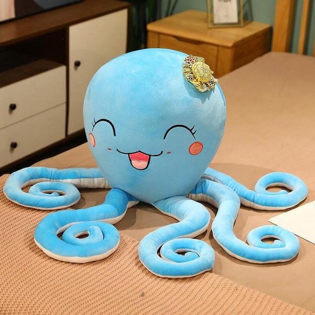 Kidsly Oktopus Plüschtier, Blau Rosa, 80cm, ab 14 Jahren - Bild 1
