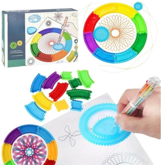 Linyi toy Spirograph Zeichenspielzeug-Sets Kollektionsset mit Zahnrädern - Bild 1