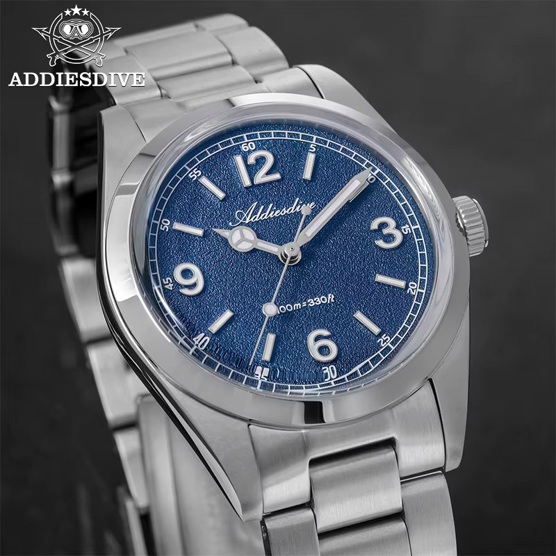 ADDIESDIVE Tauch-Quarzuhr, Edelstahl, 36 mm, Herren, Blau - Bild 2