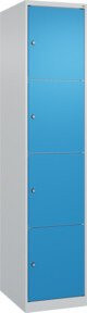 C+P Schließfachschrank Classic PLUS mit 1 Abteil in Grau und Lichtblau, H x B x T: 185 x 40 x 50 cm - Bild 1