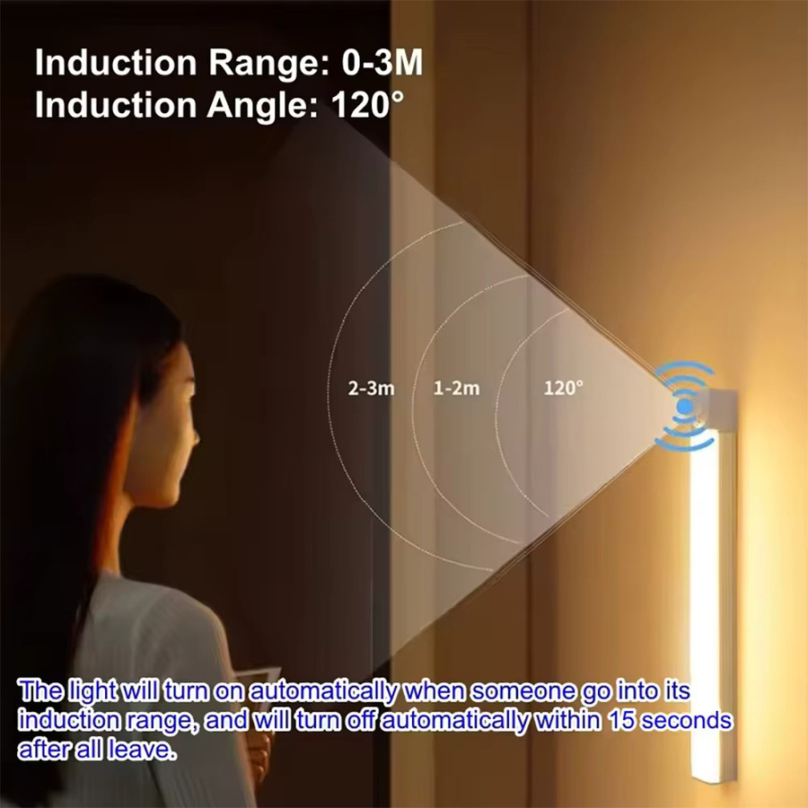 CENSHION LED Schrankleuchte mit Bewegungsmelder und White Light, USB wiederaufladbar als Unterbauleuchte für Küche und Schrank - Bild 3