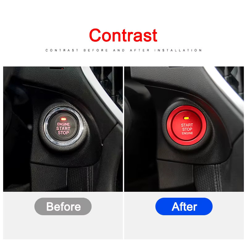Kosero Ein-Knopf-Start Zündschalter Verkleidung Aufkleber für Subaru WRX Forester Outback STI Legacy XV Auto Interieur Zubehör - Bild 2