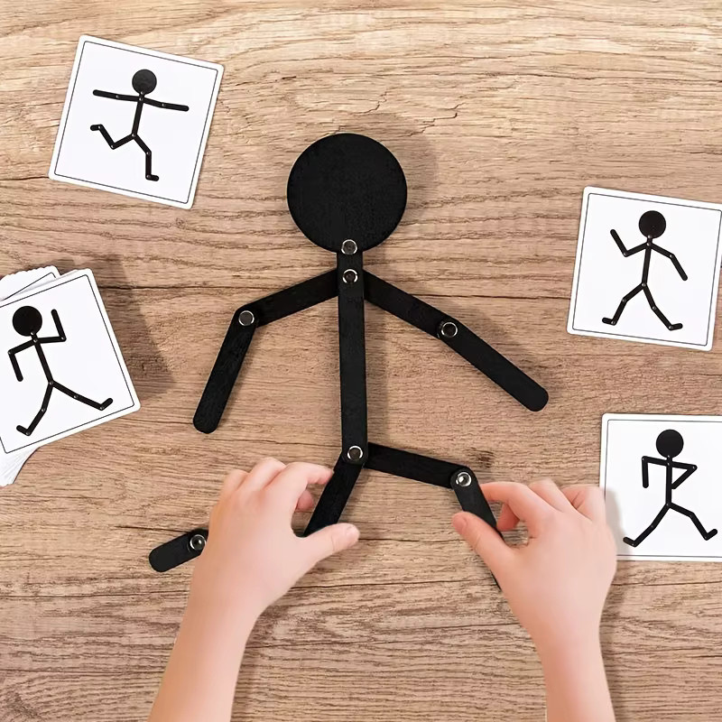 Montessori Monkey Man Puzzlespiel, Holz, 24-teiliges Set, ab 3 Jahre - Bild 4
