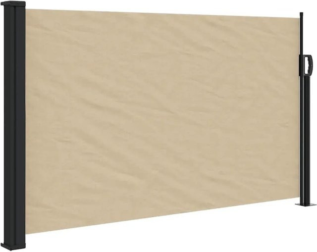 vidaXL Ausziehbare Seitenmarkise aus Polyester in Beige, B/H: 500 x 120 cm - Bild 1