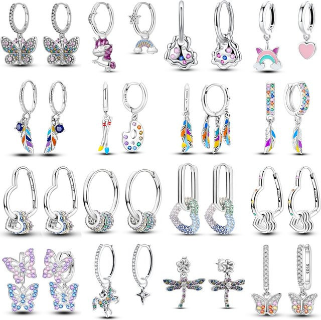 Ohrringe 925 Silber, Bunt, Damen - Bild 1