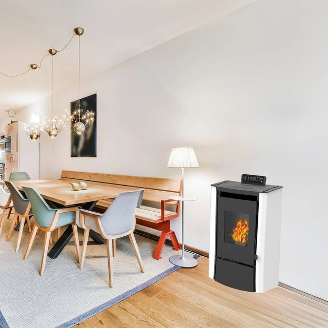 Sannover Pelletofen Anita 7,6 kW in Weiß - Bild 1