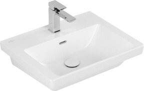 Villeroy & Boch Waschtisch Subway 3.0, rechteckig, weiß, Wandmontage, mit Überlauf, B: 55 cm, T: 44 cm - Bild 1