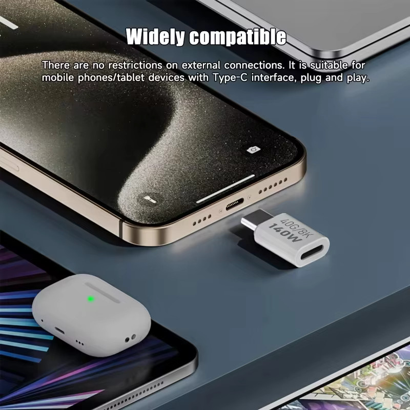 NNBILI PD140W USB4.0 C zu C Schnellladeadapter Konverter mit 40 Gbit/s Datensynchronisierung und 8K@60 Hz Unterstützung USB-C OTG-Adapter - Bild 3
