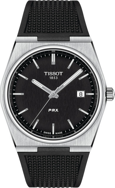 Tissot Armbanduhr PRX, Quarz, Edelstahl, 40 mm, Schwarz, Herren - Bild 1