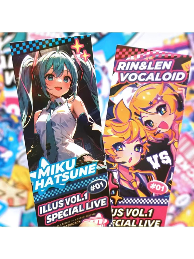 Bandai Vocaloid Hatsune Miku Kagamine Gemini Aufkleber, 34/50/60 Stück - Bild 5