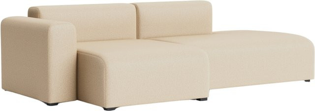 HAY Mags 2,5-Sitzer Sofa Kombination mit Low Armrest in Beige und Massivholzrahmen - Bild 1