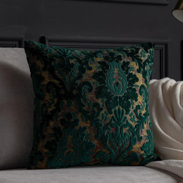 JMG Clothing Schlingenteppich Kissenbezug Nordic Modern Floral Grün B/B: 45 x 45 cm - Bild 1