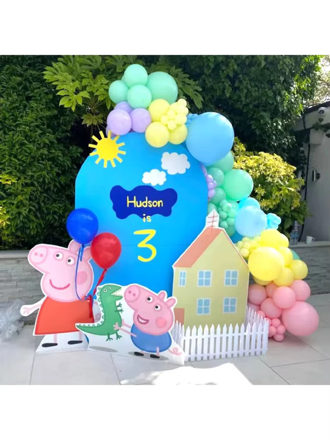Peppa Pig Cartoon Girlande Bogen-Set für Geburtstag und Babyparty in Mehrfarbig - Bild 2