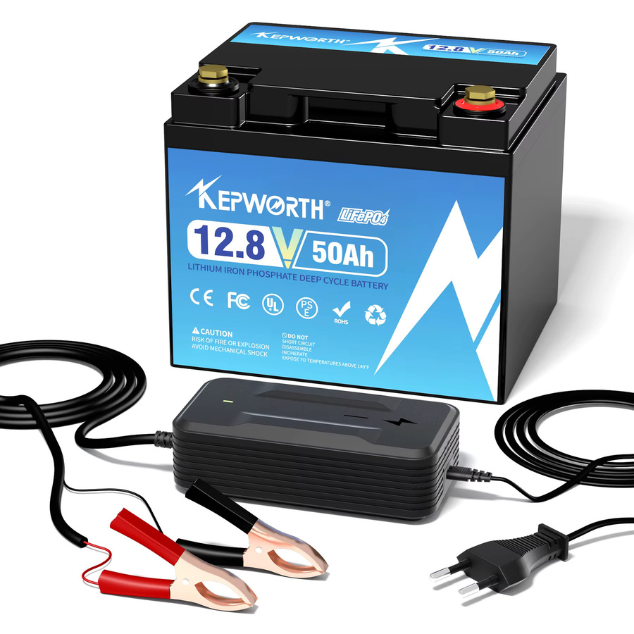 KEPWORTH Lithium-Eisen-Phosphat Batterie in Schwarz für Golfwagen, EV, RV und Solar-Energie - Bild 5