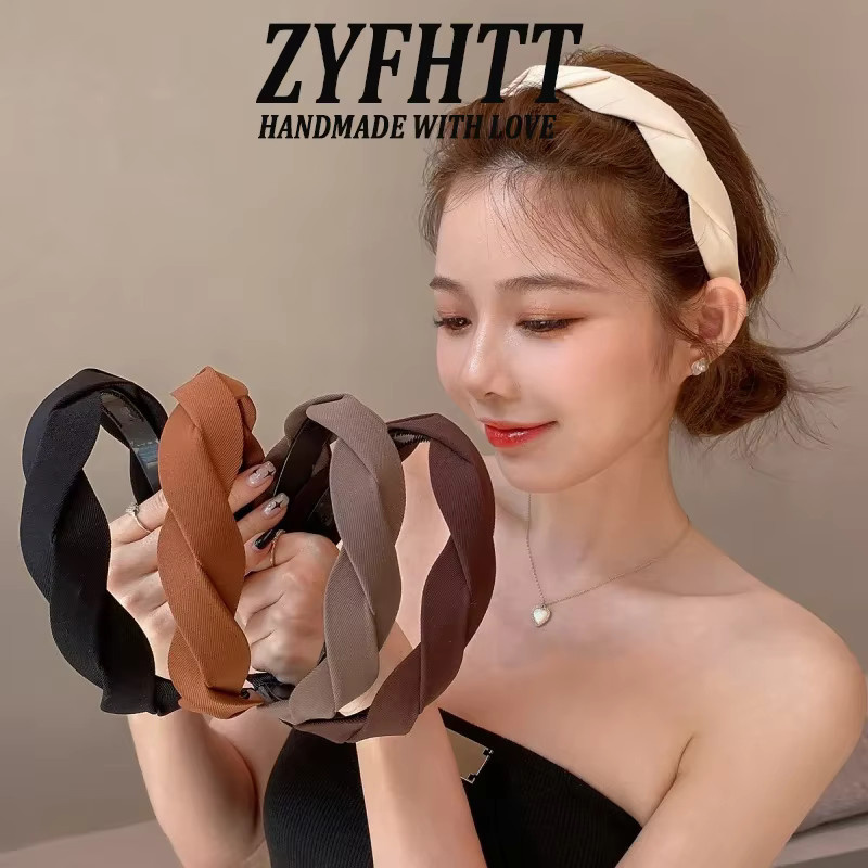 ZYFHTT Stirnband mit breitem Rand und gedrehtem Design, Damen - Bild 3
