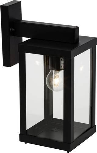 Brilliant Gaia Außenwandleuchte im Vintage-Stil aus Metall und Glas, Schwarz, IP44, E27, H x B x T: 30 x 26 x 26 cm - Bild 1