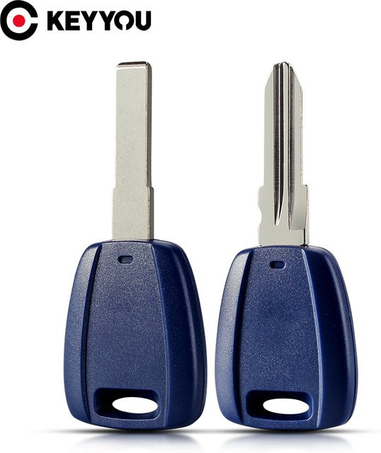 KEYYOU Transponder Auto Schlüssel Gehäuse mit ungeschnittener SIP22/GT15R Klinge für Fiat 500 und Ducato in Blau - Bild 1