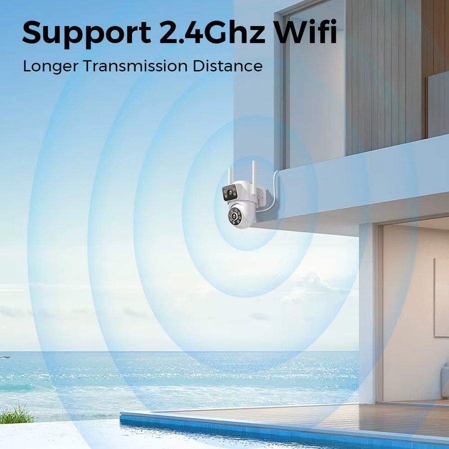 BESDER 4K 8MP PTZ IP Kamera Outdoor mit Dual Objektiv und Dual Bildschirmen, Wifi Sicherheit Überwachungskamera mit AI Auto Tracking, Weiß - Bild 6