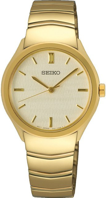 Seiko Armbanduhr, Quarz, Edelstahl, Gold, 30 mm, Damen - Bild 1