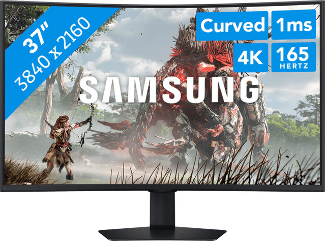 Samsung Odyssey G7 G75F Gaming-Monitor, 37 Zoll, Curved, 4K UHD, VA, 165 Hz, Schwarz - Bild 1