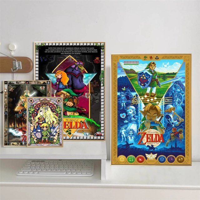 Potdemiel Zelda Link Whitepaper Poster in Weiß zur Wanddekoration - Bild 1