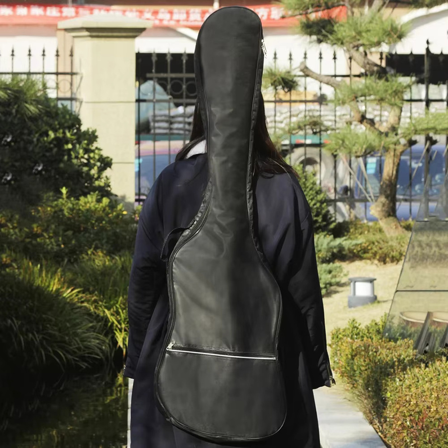 IRIN Wasserdichte Basstasche aus Oxford-Stoff in Schwarz mit doppelten Schultergurten und gepolsterter Softcase-Rucksack-Funktion für Audio-Zubehör - Bild 3