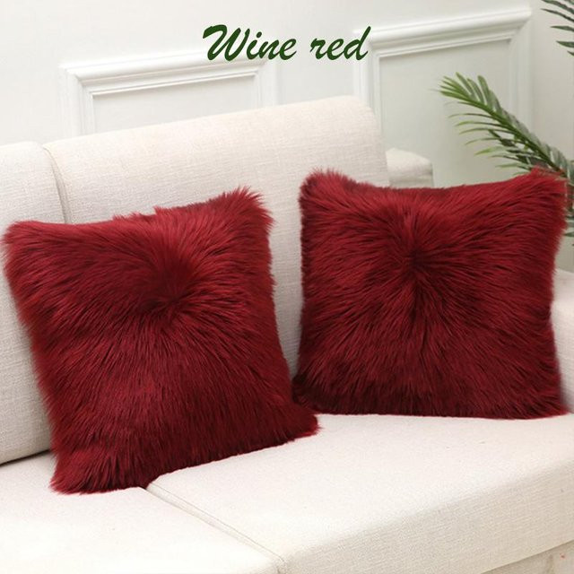 Dekorative Plüsch-Kissenhülle JMG Clothing in Rot, quadratisch, B/T: 45 x 45 cm - Bild 1