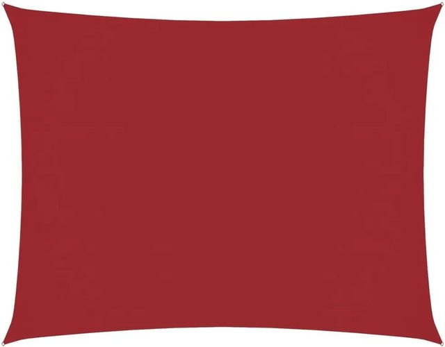 vidaXL Sonnensegel aus PU-beschichtetem Oxford-Gewebe, rechteckig, Rot, Breite: 8 m, Tiefe: 6 m - Bild 1