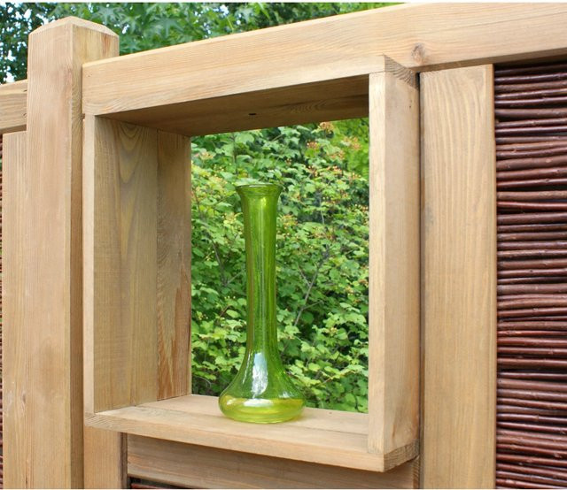 T & J Labo-3D Fenster mit Weidengeflecht B/T/H: 36 x 36 x 17 cm - Bild 1