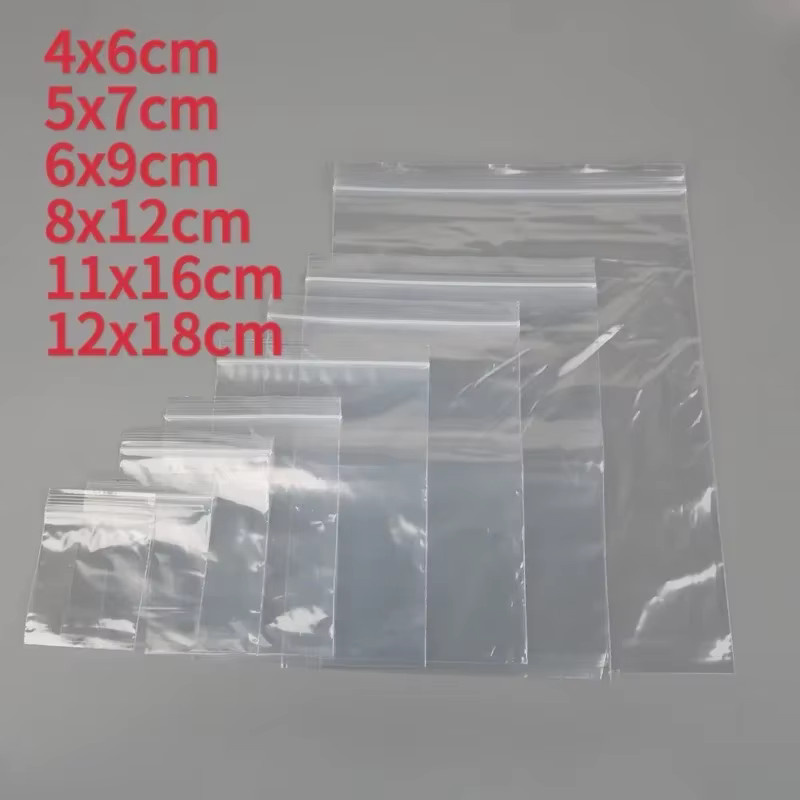 Transparente wiederverschließbare Zip-Beutel aus Kunststoff für Lebensmittel und Schmuck, 100 oder 200 Stück - Bild 6