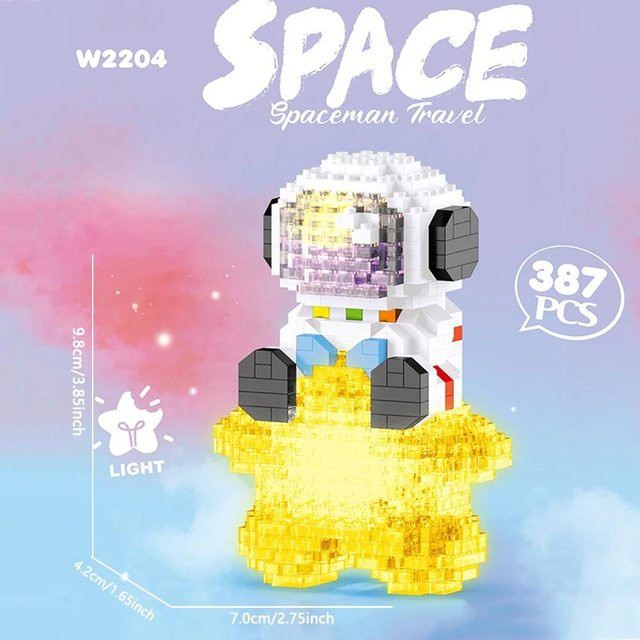 Linyi toy Astronaut Minifigur, Weltraum, LED, ab 3 Jahren - Bild 1
