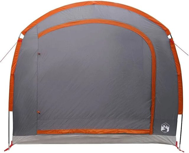 vidaXL Zelt mit Dach aus Polyester in Grau und Orange, B/T/H: 268 x 240 x 191 cm - Bild 1