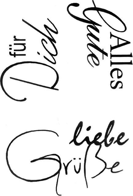 Efco Clear Stempel-Set Liebe Grüße aus Photopolymer in Transparent/Multi - Bild 1