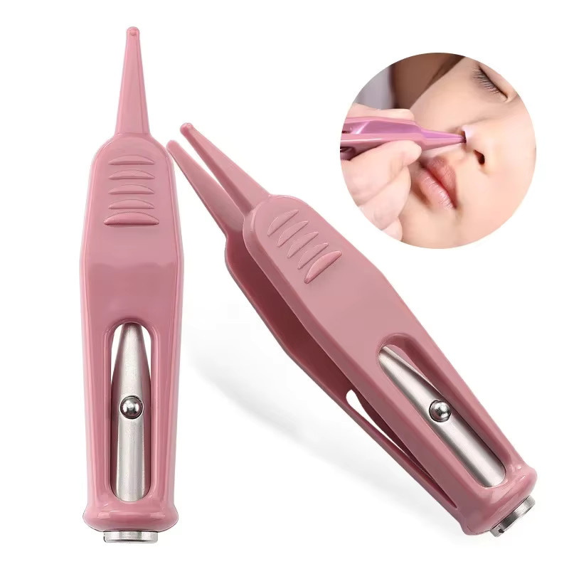 Sichere Reinigungspinzette für Babys und Kleinkinder zur Reinigung von Nase, Ohr und Nabel in Pink - Bild 2