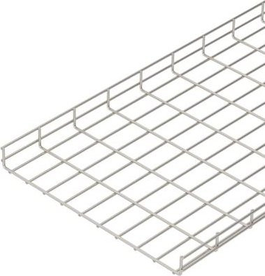 OBO Bettermann Gitterrinne aus Edelstahl in Silber, B/H: 50,0 x 5,5 cm, Länge: 3 m - Bild 1