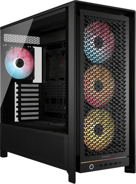 Corsair 5000D RS ARGB ATX Gehäuse in Schwarz mit USB-A und USB-C Anschlüssen - Bild 1