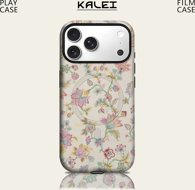 Potdemiel Robuste Handyhülle mit Blumen-Design in Pastellfarben für iPhone 17 16 15 14 13 Pro Max Plus mit Magnetfunktion - Bild 1