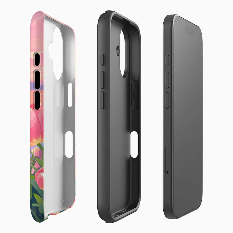Potdemiel Handyhülle Sonnenuntergang Tulip Lake View für iPhone 17 16 15 14 13 12 11 Pro Max Plus mit doppelschichtiger Rückseite in Multicolour - Bild 2