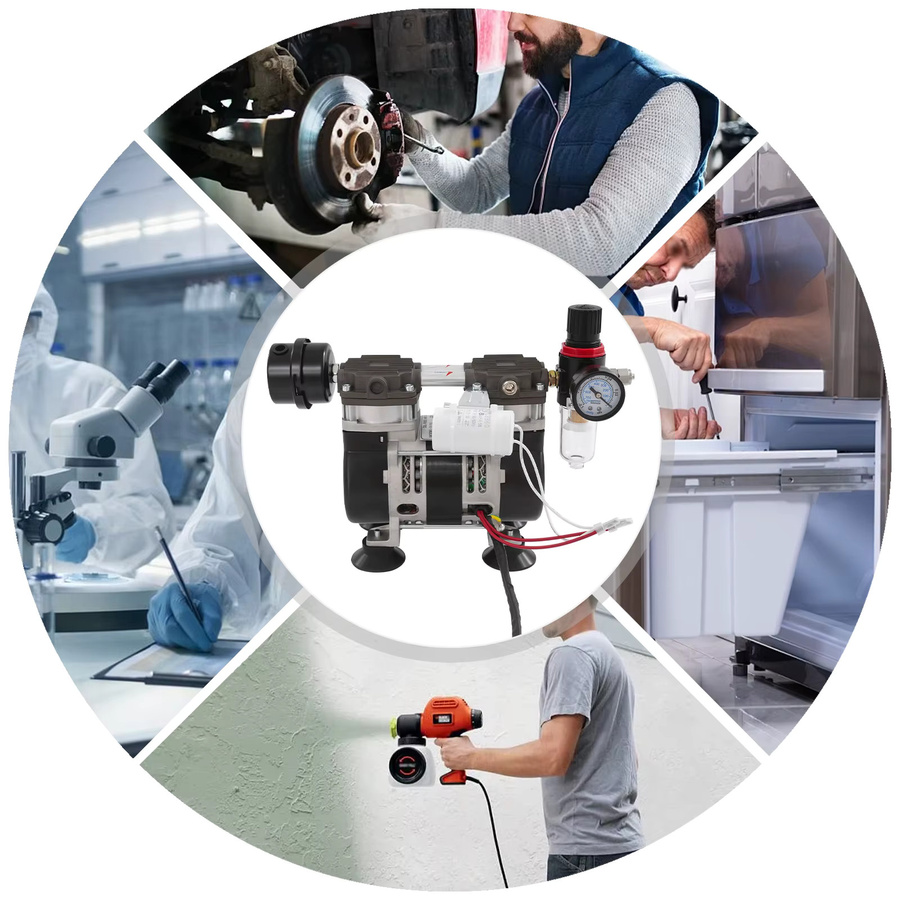 Bymaocar Vakuumpumpe 220 V mit -90KPA Unterdruck und G1/4 Anschluss für den industriellen Einsatz und das Labor - Bild 5