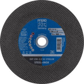 PFERD Trennscheibe EHT SG STEELOX für Stahl und Edelstahl, Farbe: Grau, Durchmesser: 230 mm, Dicke: 2,0 mm, Bohrung: 22,23 mm - Bild 1