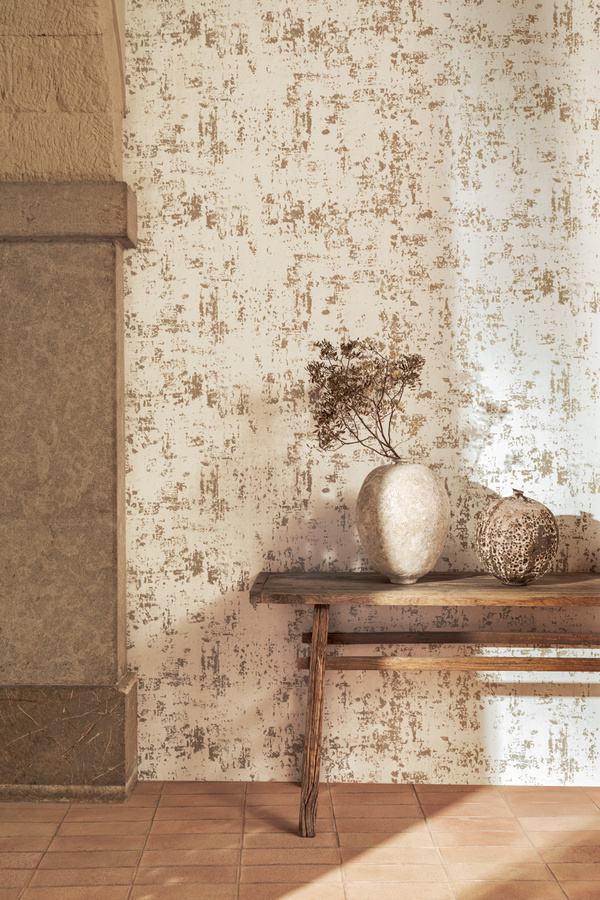 Élitis Tapete Toile d Artiste RM 1046 02 in Weiß Grau Beige mit abstraktem Design - Bild 1