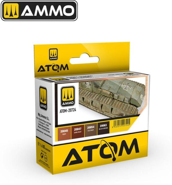 AMMO by MIG Jimenez ATOM - Rusty Tracks and Chains Set, Fahrzeuge, Grau - Bild 1