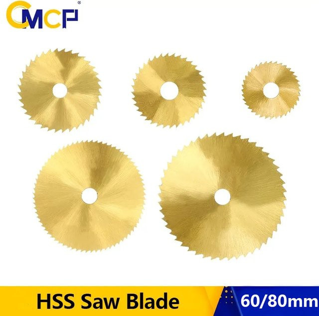 Cmcp HSS Mini-Kreissägeblatt M2 mit 72 Zähnen, Titanbeschichtet, Gold, für Holz und Metall - Bild 1