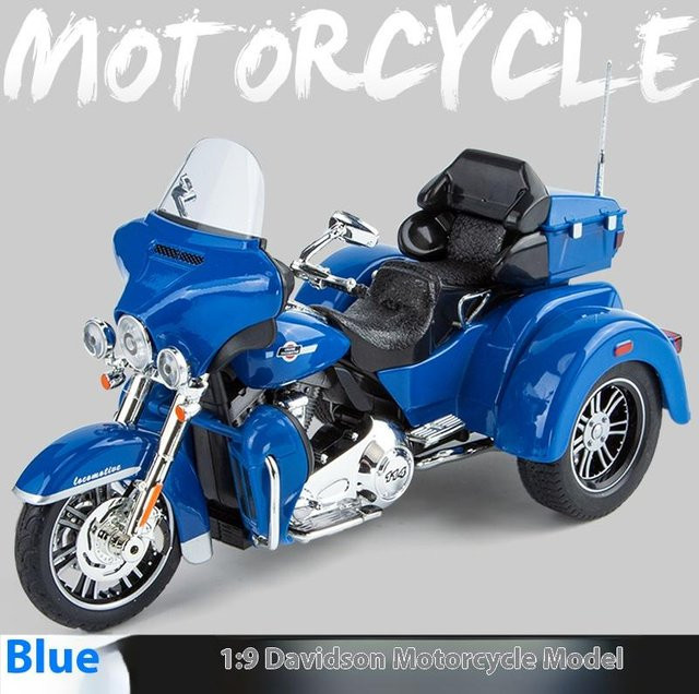 Linyi toy car Davidson Motorrad Modell, 1:9, Metall, mit Licht und Sound, ab 14 Jahren - Bild 1