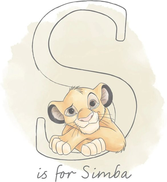 Komar Wandbild Simba Kinderwelten, bunt, B/H: 30 x 40 cm - Bild 1
