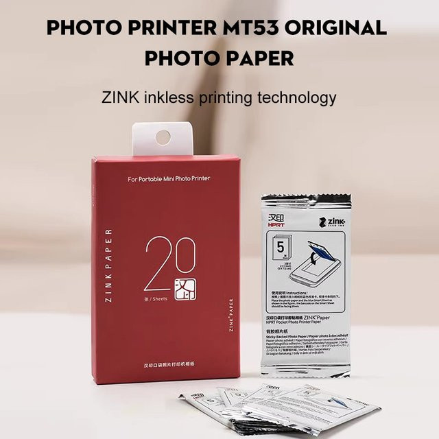 HPRT Zink-Fotopapier mit selbstklebender Rückseite, farbig, 5,08 x 5,08 cm, für HPRT Z1 und MT53 Drucker - Bild 1