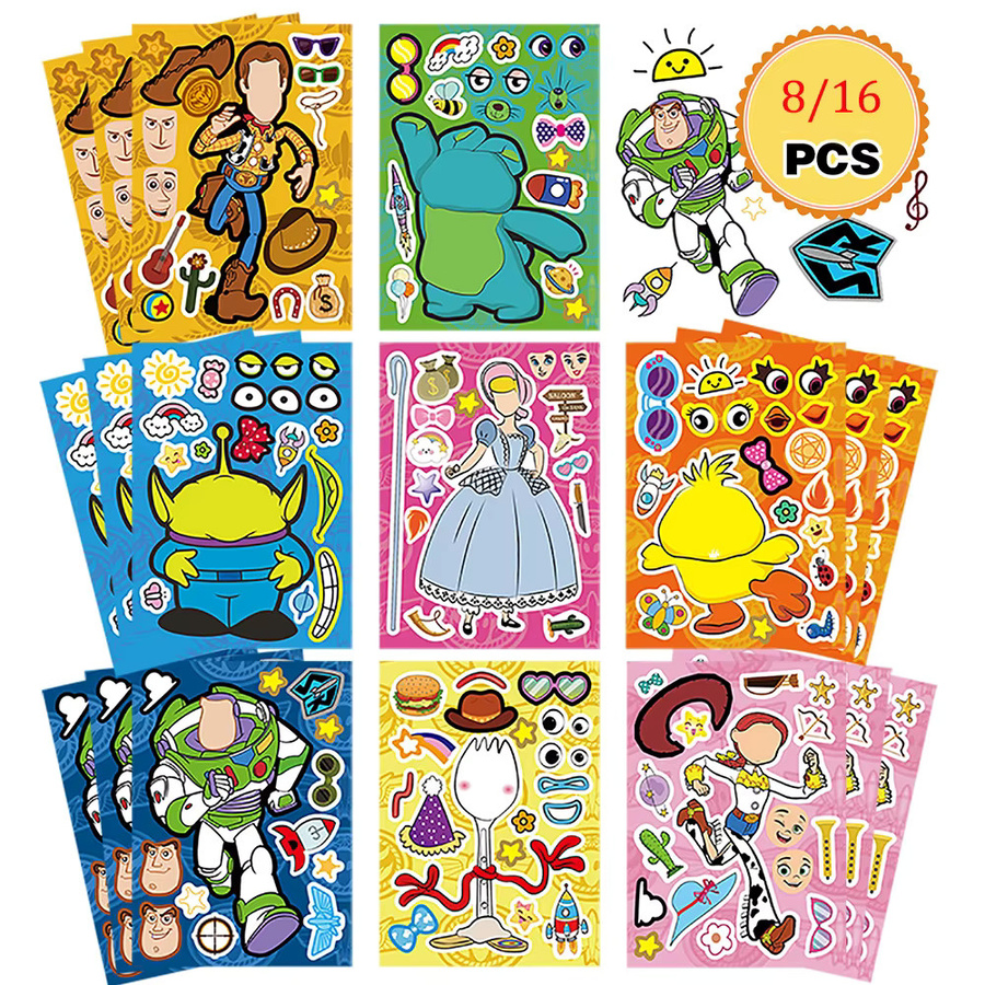 Disney Toy Story Cartoon-Puzzle-Aufkleber-Spiel, DIY-Puzzle-Spielzeug - Bild 2